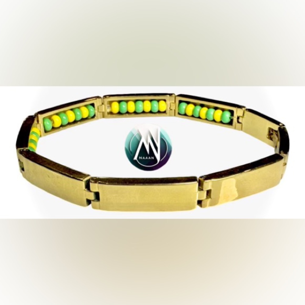 Stainless steel ilde deOrula Bracelet (Czech Beads) yoruba religion africana
